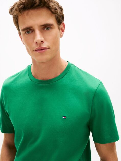 Green Flag Embroidery T-Shirt  Men