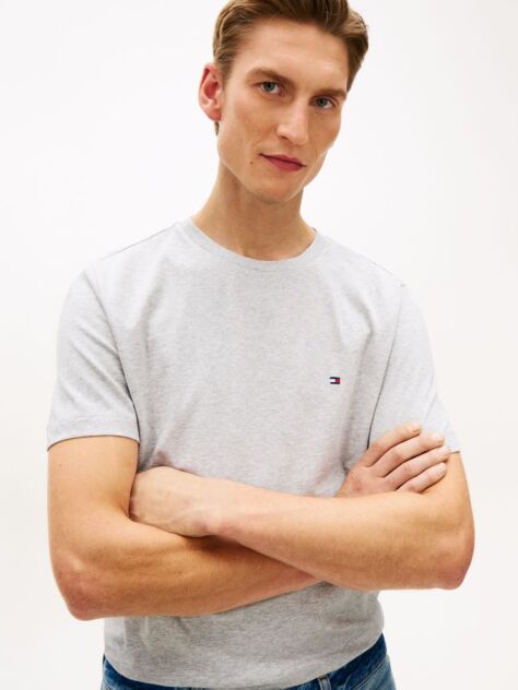 Grey Flag Embroidery T-Shirt  Men