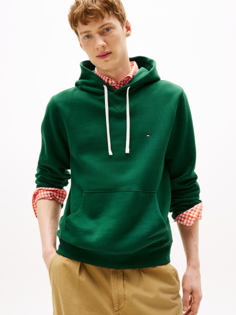 Πράσινο Fleece Hoody Με Κεντητή Σημαία  Άνδρες