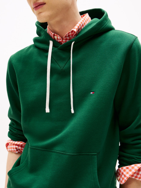 Πράσινο Fleece Hoody Με Κεντητή Σημαία  Άνδρες