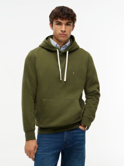 Πράσινο Fleece Hoody Με Κεντητή Σημαία  Άνδρες