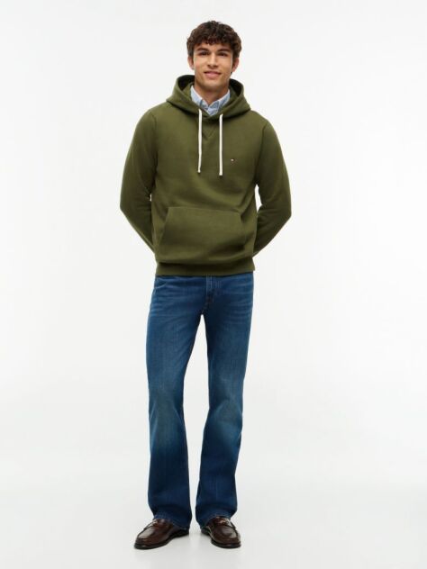 Πράσινο Fleece Hoody Με Κεντητή Σημαία  Άνδρες