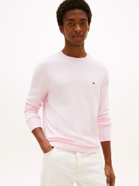 Pink Flag Embroidery Jumper  Men