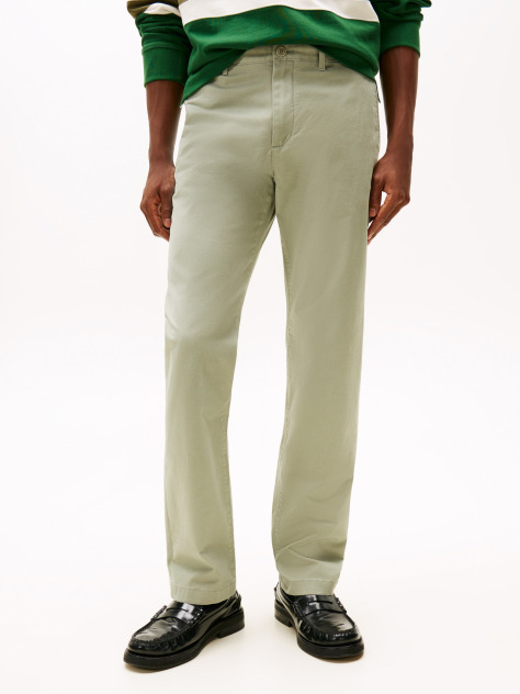 Grey Denton Straight Twill Chinos  Men