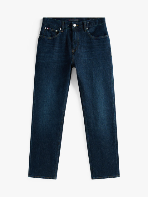 Blue These jeans have a classic straight-leg shape and feature subtle fading on the thighs for a lived-in appearance.  Men