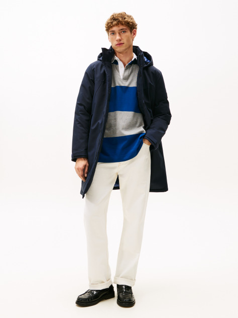Blue Tech Water Repellent Thermal Padded Parka  Men