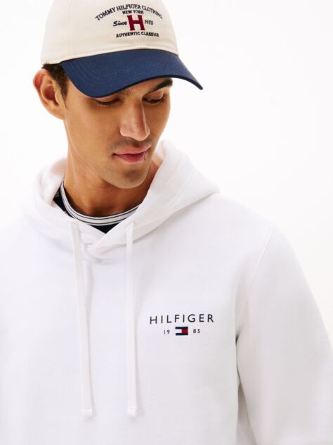 White Tommy Logo Hoody  Men