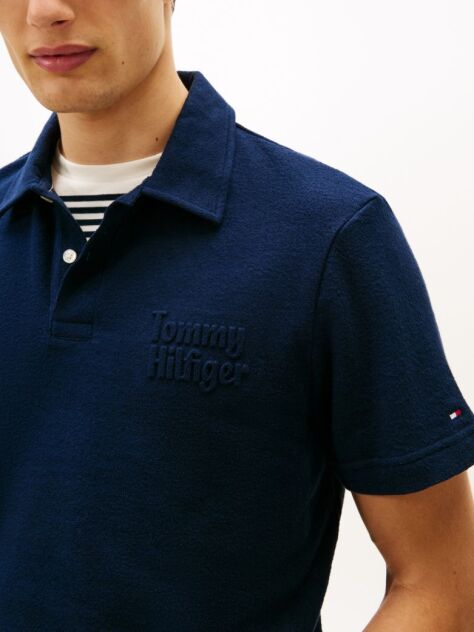 Blue Regular Fit Logo Polo Shirt  Men