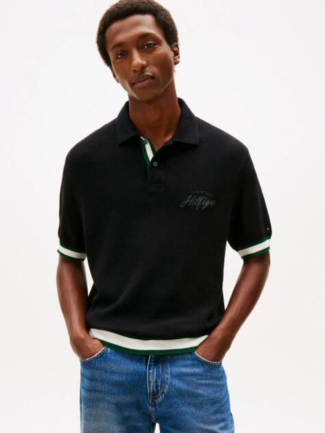 Black Hidden Classic Fit Polo Shirt  Men