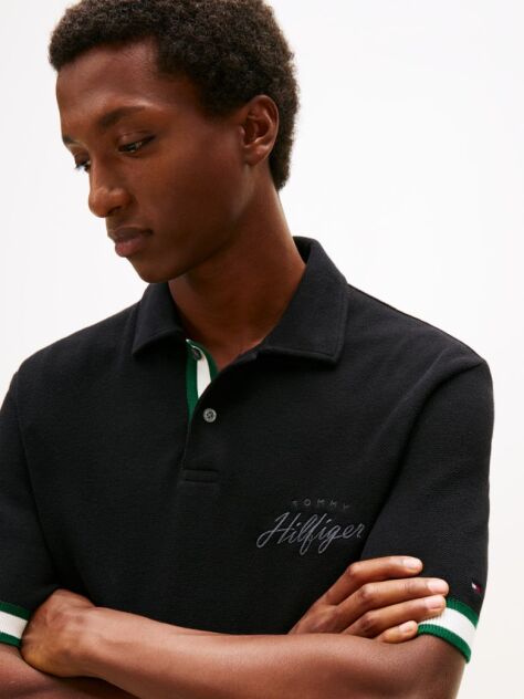 Black Hidden Classic Fit Polo Shirt  Men