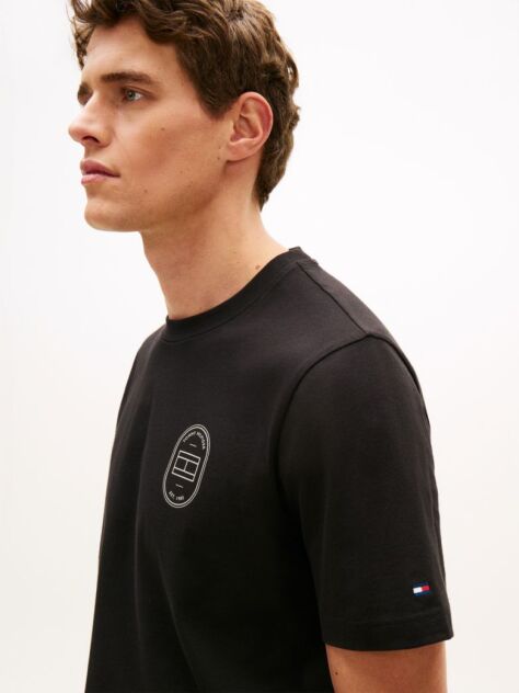 Black Logo Crew Neck T-Shirt  Men