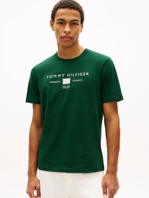 Πράσινο T-Shirt Με Λογότυπο  Άνδρες