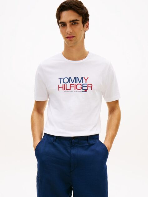 Άσπρο T-Shirt Με Λογότυπο Και Γραφικό Σχέδιο  Άνδρες
