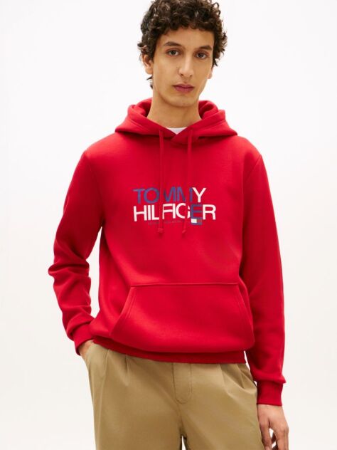 Red Logo Graphic Hoody  Men