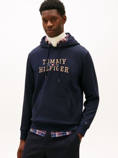 Μπλε Hoody Με Graphic Λογότυπο  Άνδρες