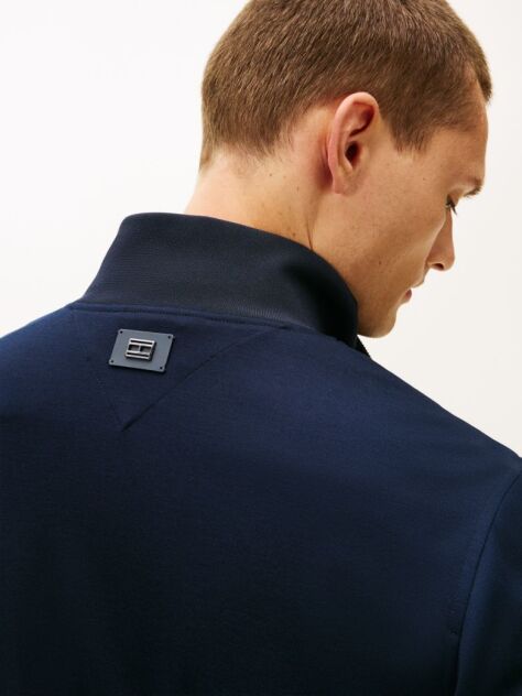 Blue Performance Smart Casual Zip-Thru Jumper  Men
