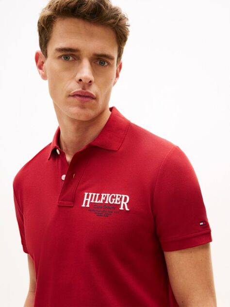 Red Regular Fit Heritage Logo Polo Shirt  Men