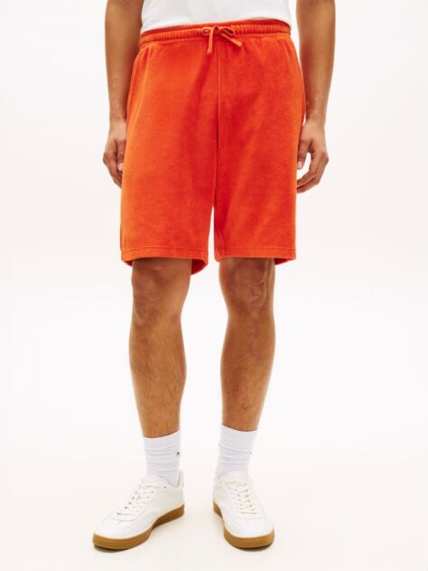 Orange Flag Embroidery Towelling Sweat Shorts  Men
