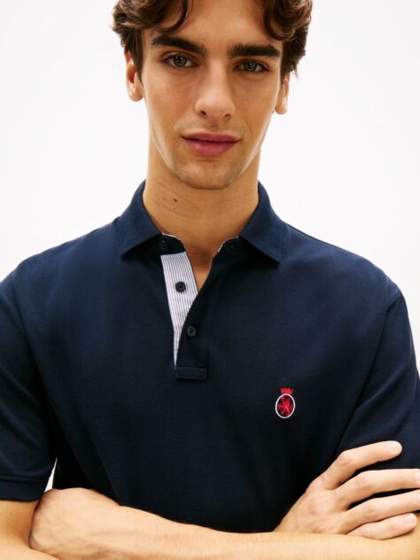 Blue Heritage Classic Fit Crest Polo Shirt  Men