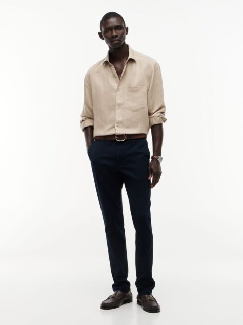 Blue 1985 Bleecker Slim Twill Chinos  Men