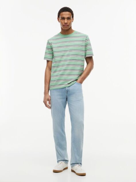 Multi Mixed Stripe Relaxed Jersey T-Shirt  Men