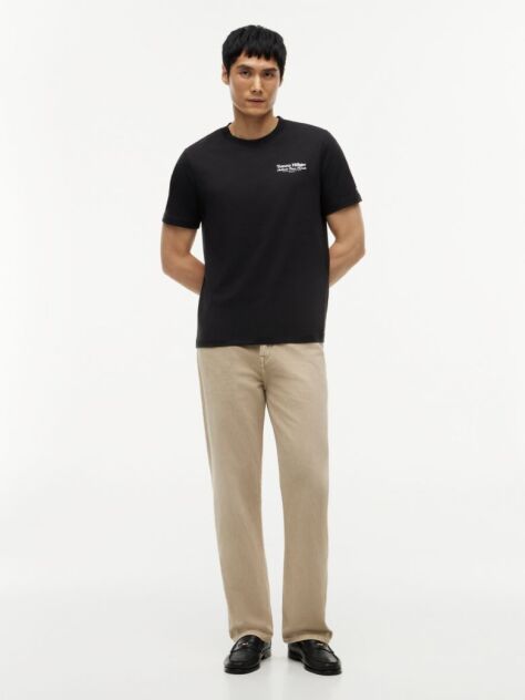 Black Back Graphic Jersey Crew Neck T-Shirt  Men