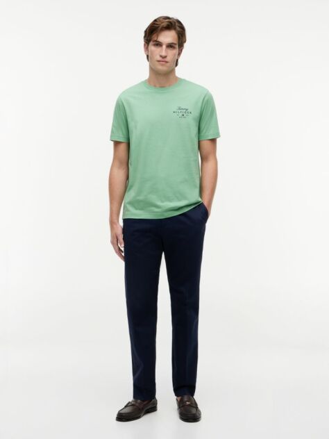 Green Logo Jersey Crew Neck T-Shirt  Men