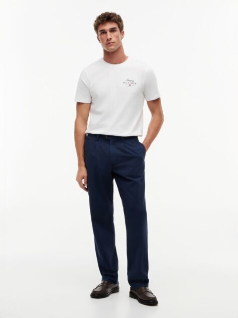 White Logo Jersey Crew Neck T-Shirt  Men