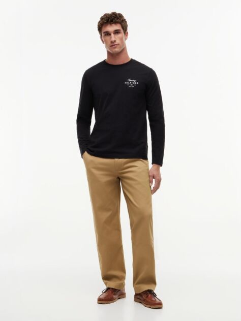 Black Logo Long Sleeve T-Shirt  Men