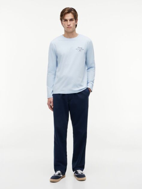 Blue Logo Long Sleeve T-Shirt  Men
