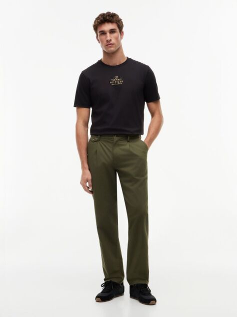 Black Tonal Logo Embroidery Interlock Knit T-Shirt  Men