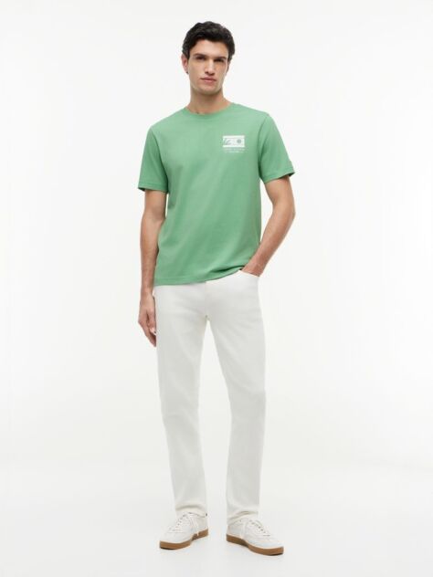 Πράσινο T-Shirt Με Λογότυπο Και Κλασική Λαιμόκοψη  Άνδρες