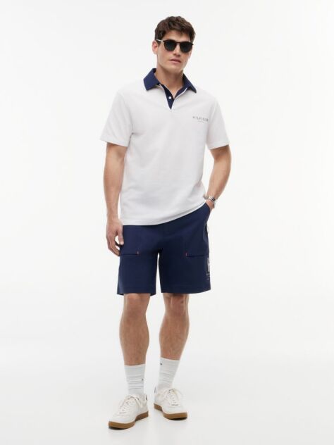 White Classic Fit Pique Polo Shirt  Men