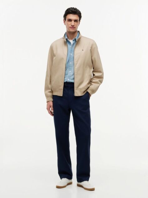 Beige Twill Harrington Jacket  Men