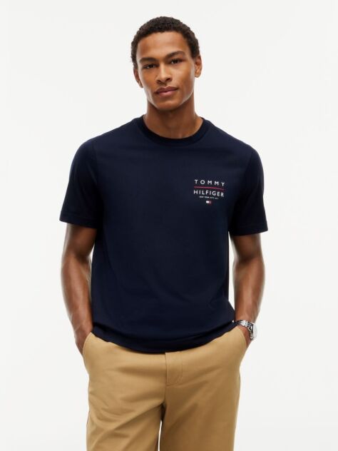 Blue Logo Jersey Crew Neck T-Shirt  Men