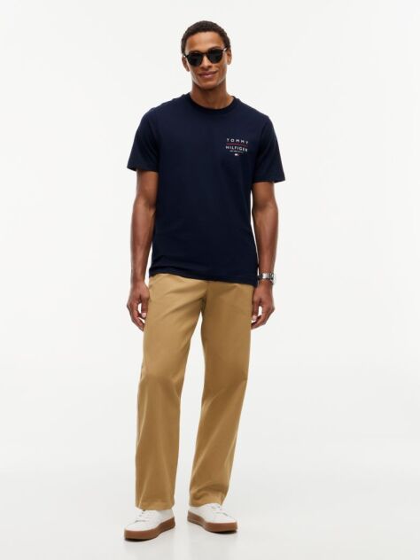 Blue Logo Jersey Crew Neck T-Shirt  Men