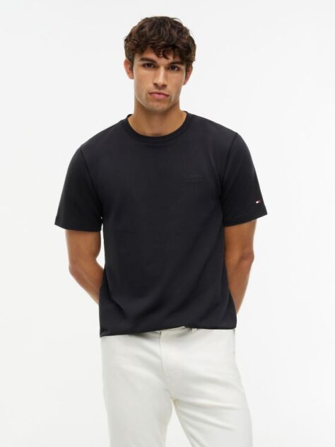 Μαύρο Performance Flex Βαμβακερό T-Shirt  Άνδρες