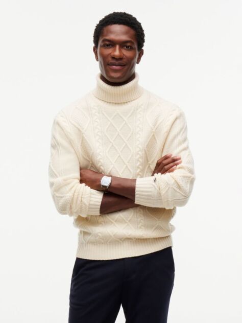 Beige New York Label Wool Blend Jumper With Cashmere  Men