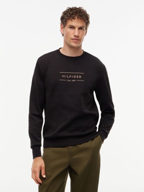 Black Logo Intechno Knit Sweatshirt  Men