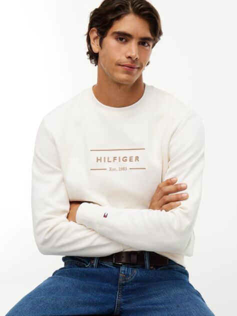 Beige Logo Intechno Knit Sweatshirt  Men
