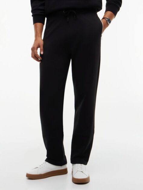 Black Global Stripe Pocket Terry Joggers  Men