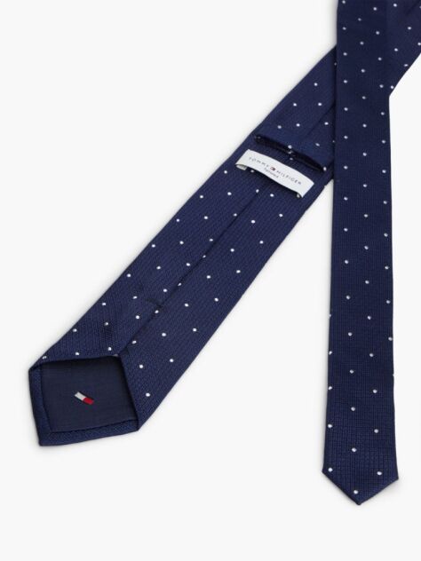 Multi New York Label Dot Silk Tie  Men