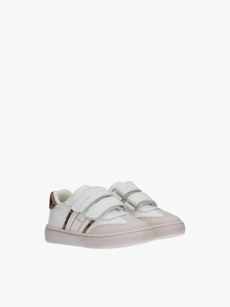 White Flag Low Cut Velcro Sneakers  Girls