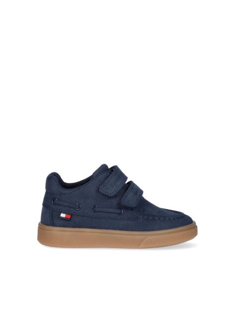 Blue Flag Hook And Loop Boat Shoes  Kids Unisex