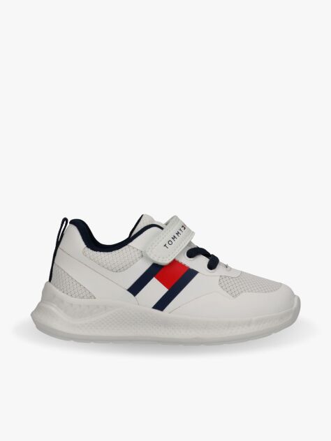 Άσπρο Sneakers Με Σημαία Και Velcro  Παιδί Unisex