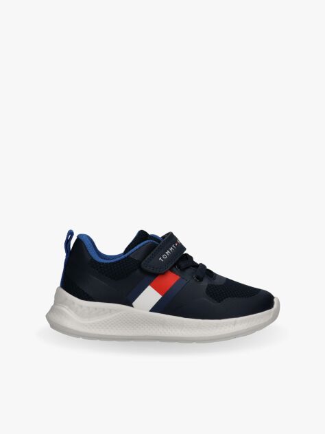 Blue Flag Mesh Hook And Loop Sneakers  Kids Unisex