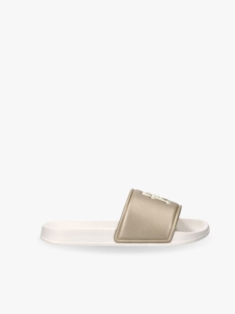 Gold TH Monogram Pool Slides  Girls