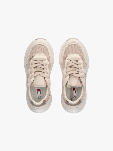 White TH Monogram Lace-Up Sneakers  Girls