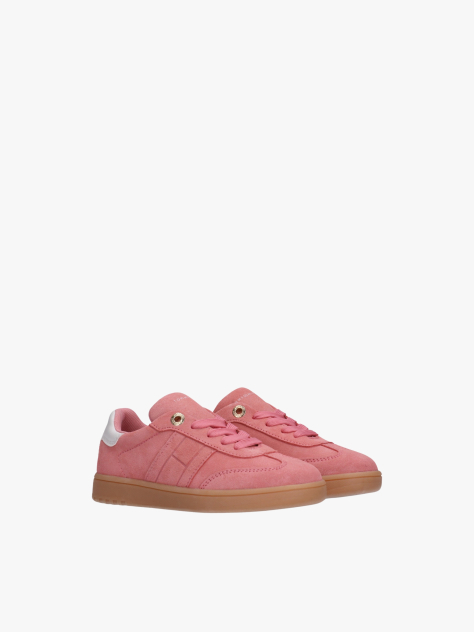 Pink Low Cut Lace Up Sneakers  Girls