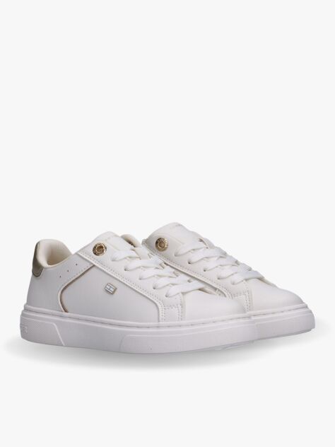 Άσπρο Δετά Sneakers Με Μεταλιζέ Λεπτομέρεια  Κορίτσια